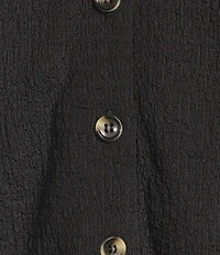 Gibson & Latimer Textured V-Neck Sleeveless Knit Button Front Vest