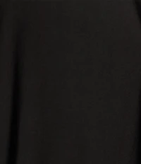 Gibson & Latimer Woven Poplin V-Neck Long Blouson Sleeve Tie at Side Wrap A-Line Flounce Midi Dress