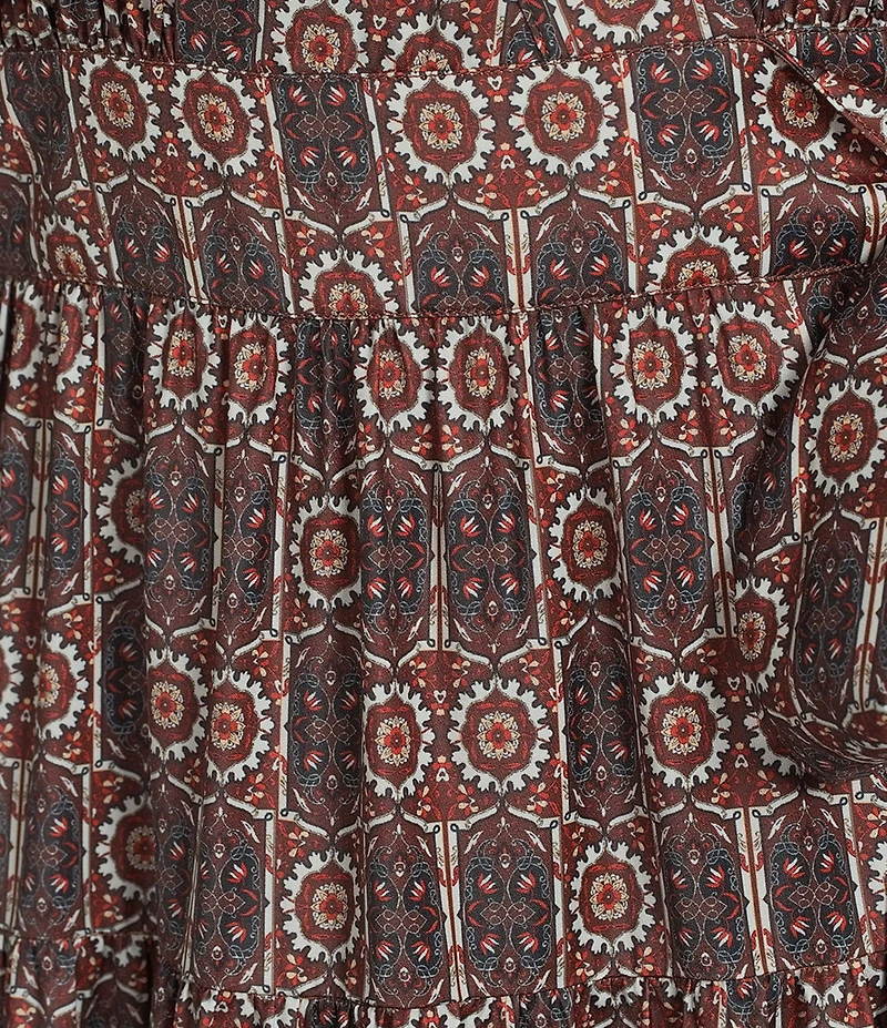 Gibson & Latimer V-Neck Long Bell Sleeve Dress