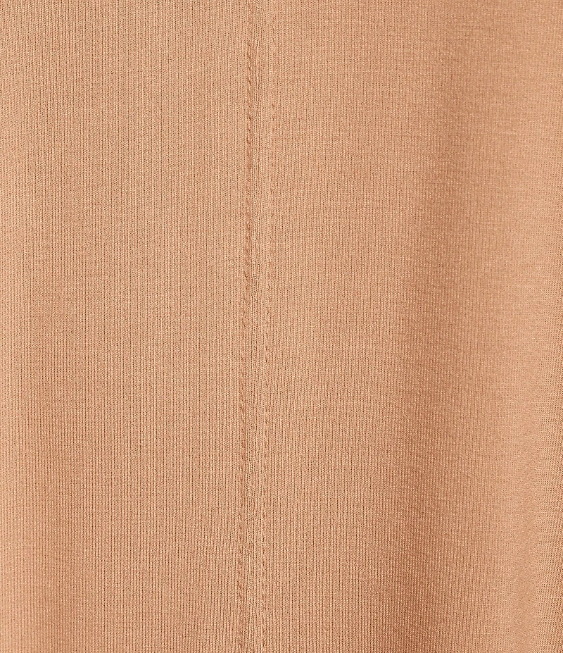 Gibson & Latimer Knit V-Neck Dropped Short Sleeve Shell Shirttail Tee Shirt