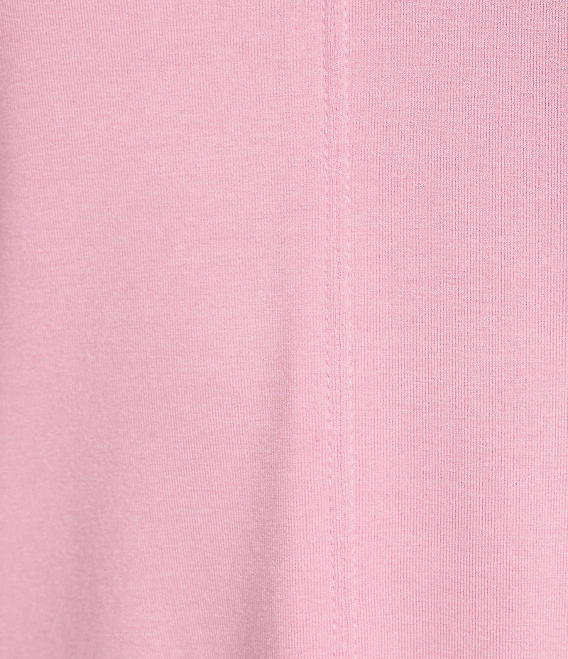 Gibson & Latimer Knit V-Neck Dropped Short Sleeve Shell Shirttail Tee Shirt