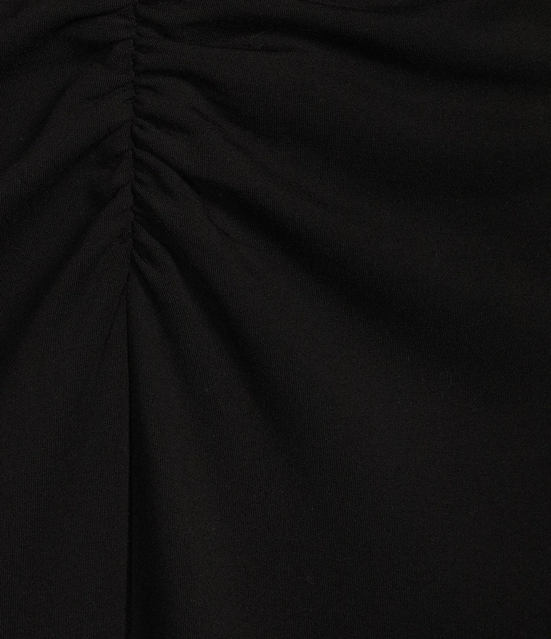Gibson & Latimer V-Neck Sleeveless Ruched Knit Midi Dress