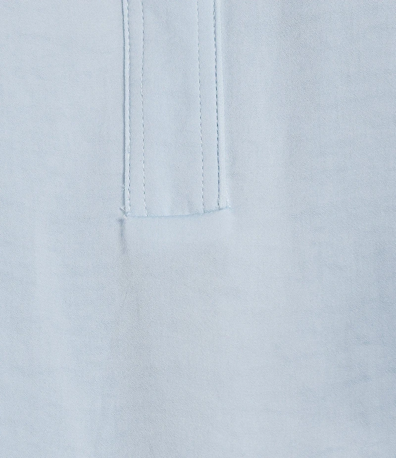 Gibson & Latimer Woven Collared V-Neck Cap Sleeve Hi-Low Top