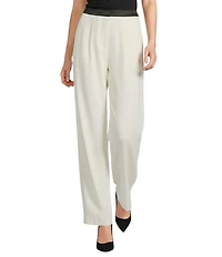 Gibson & Latimer Woven Contrast High Rise Pleated Wide Leg Coordinating Trousers