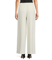 Gibson & Latimer Woven Contrast High Rise Pleated Wide Leg Coordinating Trousers