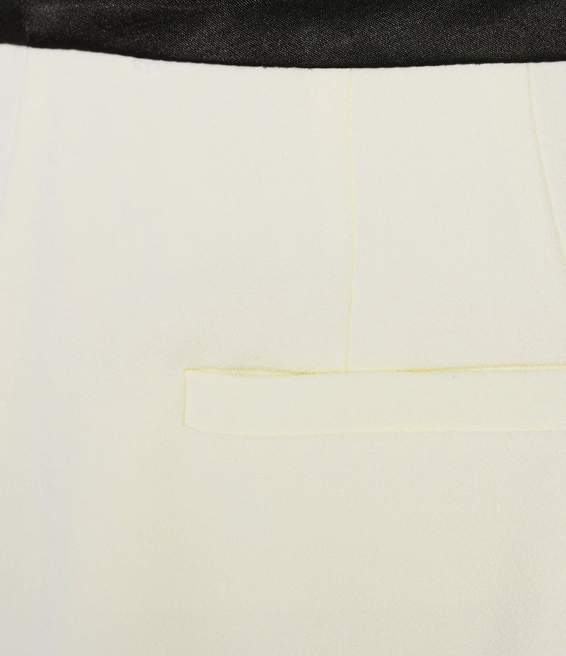 Gibson & Latimer Woven Contrast High Rise Pleated Wide Leg Coordinating Trousers