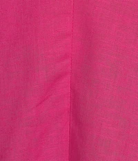 Gibson & Latimer Woven Crew Neck Sleeveless Deep Backline Twist Caftan Dress