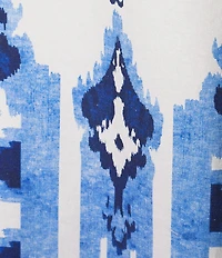 Gibson & Latimer Woven Linen Mixed Print V-Neck Sleeveless Mini Dress