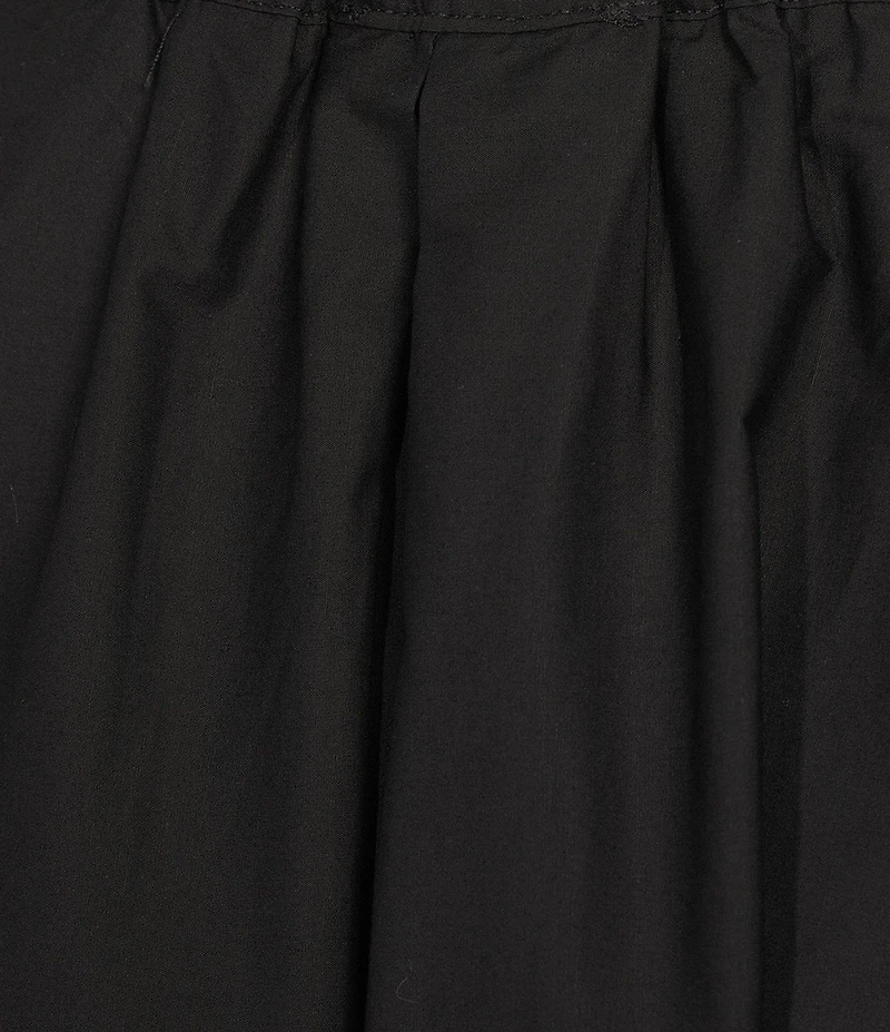 Gibson & Latimer Woven Poplin High Rise Pleated A-Line Flounce Maxi Skirt