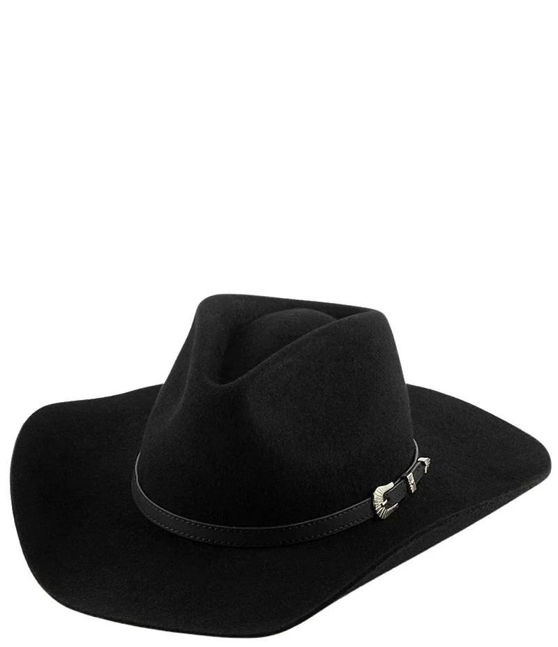 Gigi Pip Dean Rancher Leather Buckle Band Wool Cowboy Hat