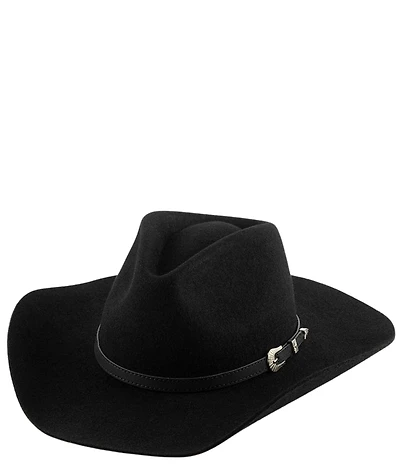 Gigi Pip Dean Rancher Leather Buckle Band Wool Cowboy Hat