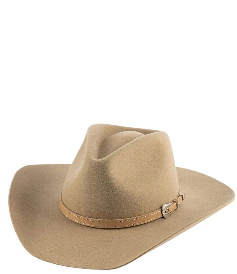 Gigi Pip Dean Rancher Leather Buckle Band Wool Cowboy Hat