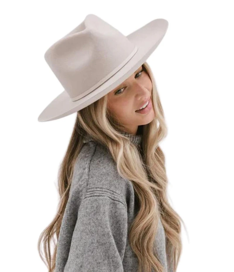 Gigi Pip Rowan Wide Brim Wool Fedora Hat