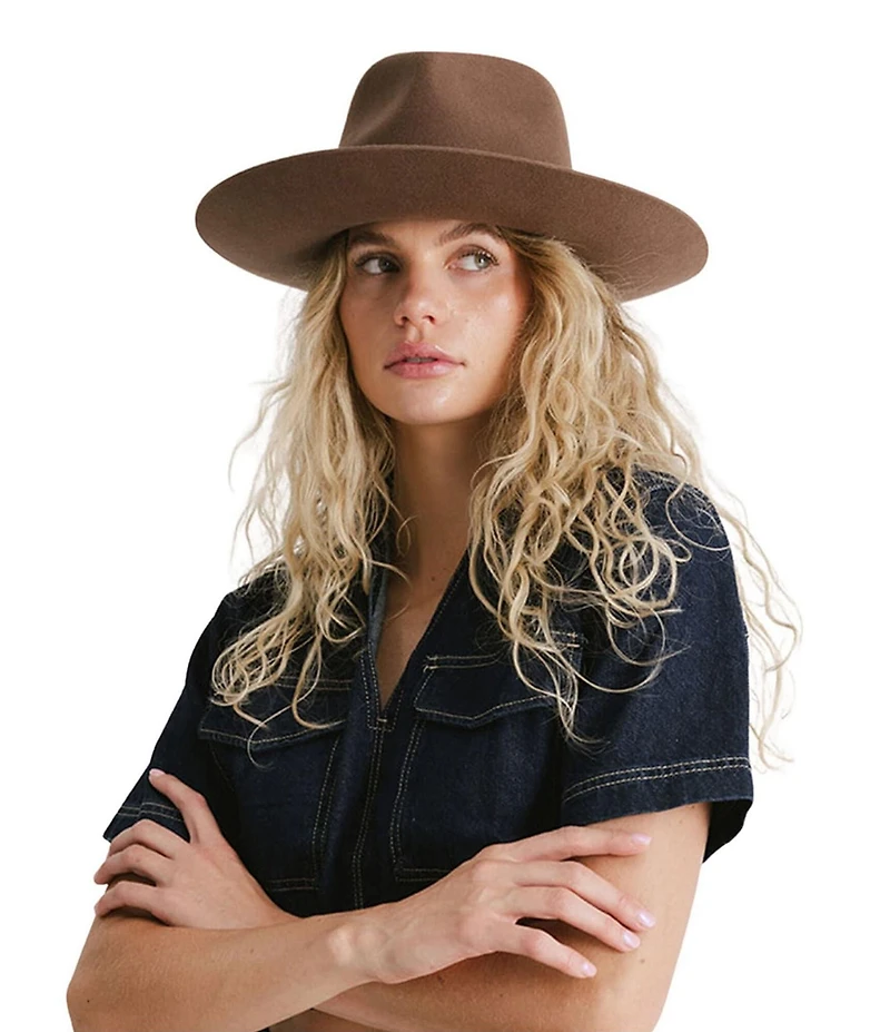 Gigi Pip Rowan Wide Brim Wool Fedora Hat