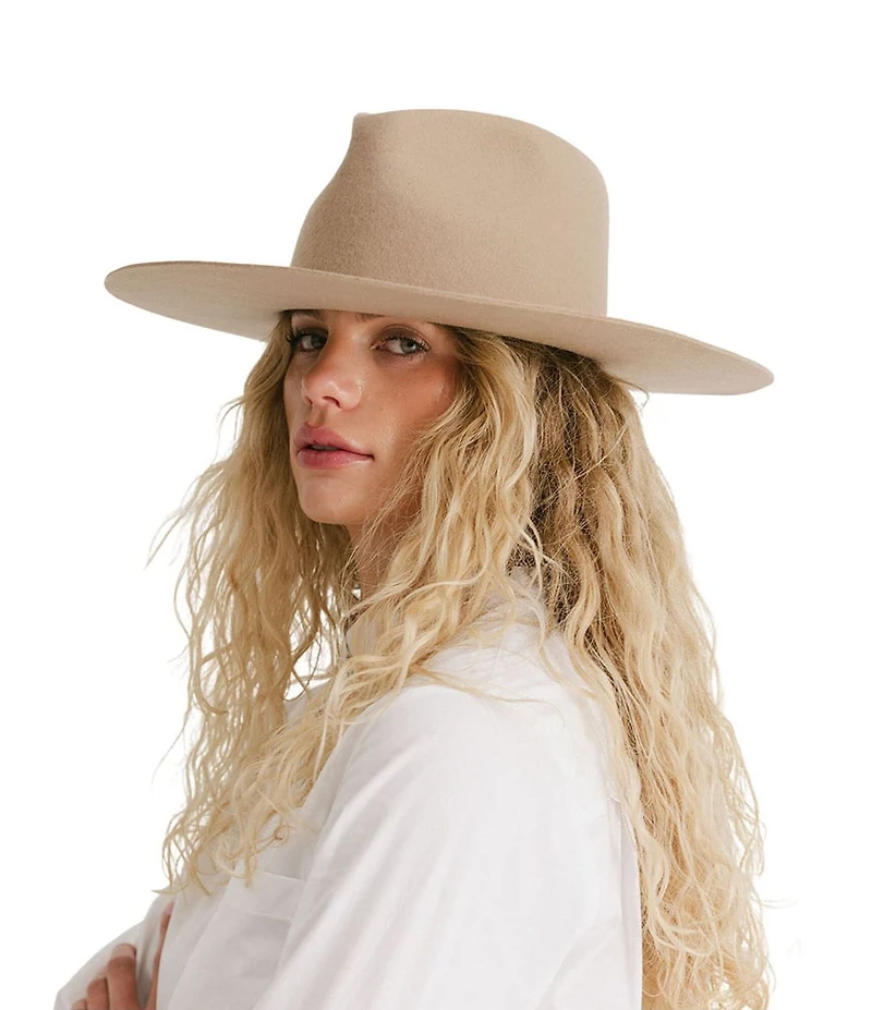 Gigi Pip Wesley Wide Brim Wool Fedora Hat