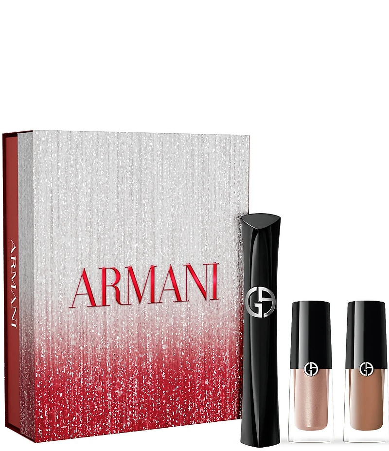 Giorgio Armani Long-Lasting Mascara and Liquid Eyeshadow Tint 3-Piece Gift Set