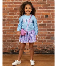 Girls Like Us Little Girls Long Sleeve Fearless French Terry Sweatshirt & Sequin-Embellished Tutu Set