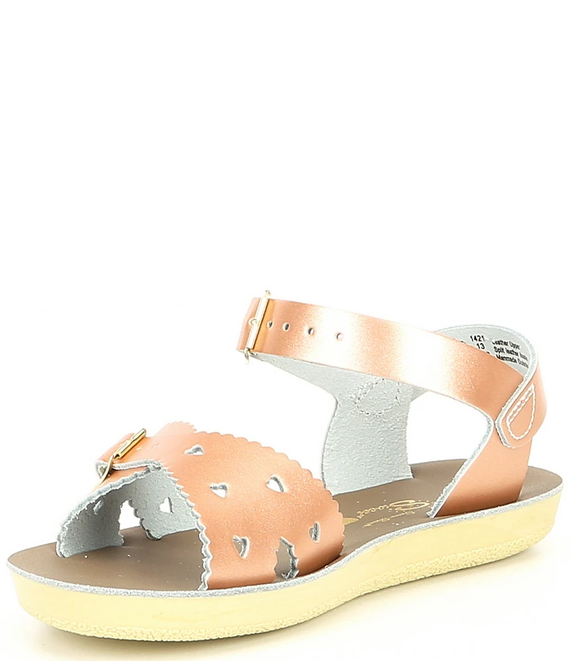 Saltwater Sandals by Hoy Girls' Sun-San Sweetheart Water Friendly Leather Sandals (Youth)