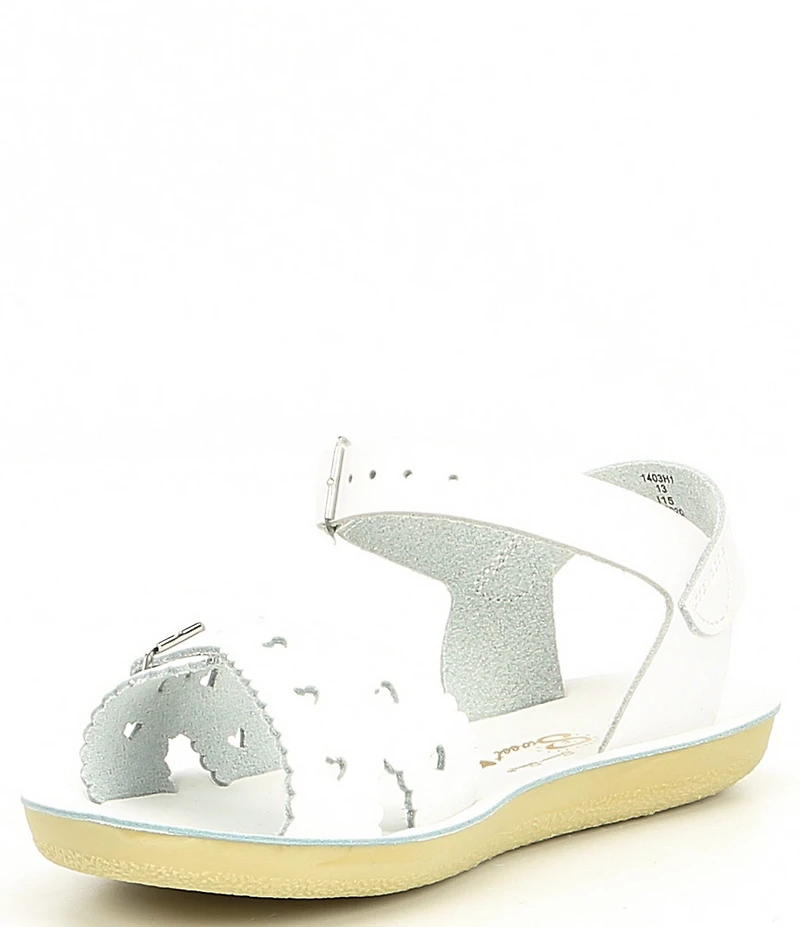 Saltwater Sandals by Hoy Girls' Sun-San Sweetheart Water Friendly Leather Sandals (Youth)