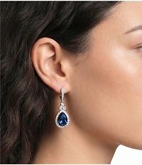 Givenchy Blue Stone Crystal Drop Earrings
