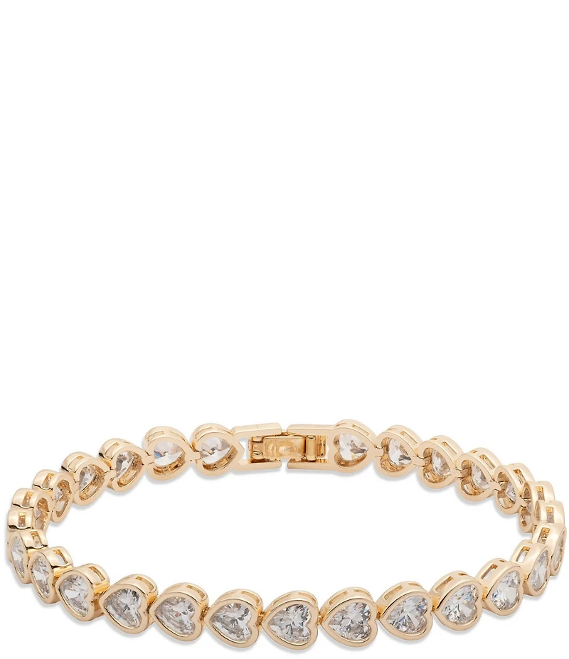 Givenchy Crystal CZ Heart Flex Line Bracelet
