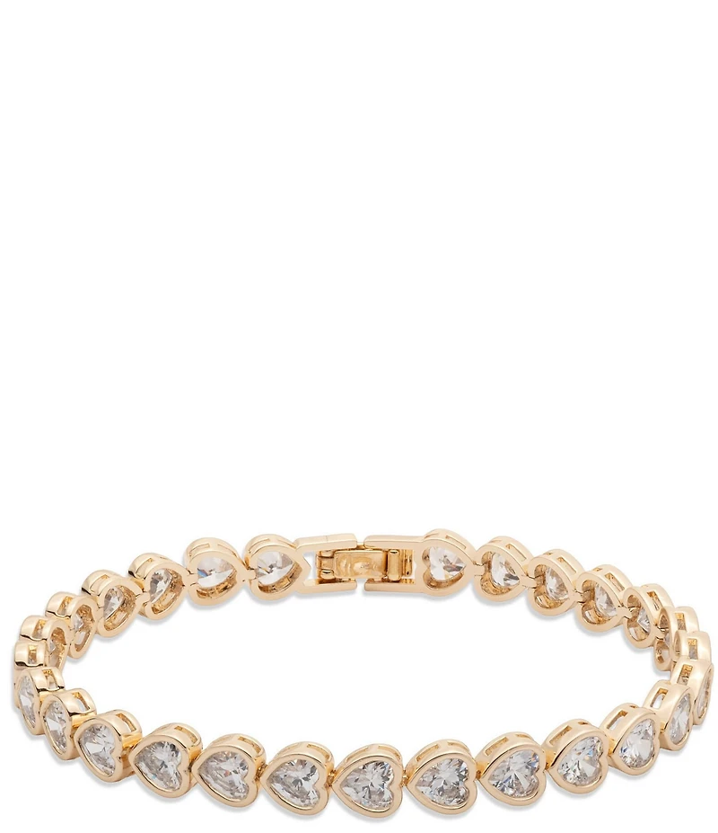 Givenchy Crystal CZ Heart Flex Line Bracelet