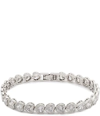 Givenchy Crystal CZ Heart Flex Line Bracelet