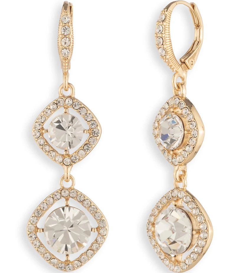 Givenchy Crystal Double Drop Earrings