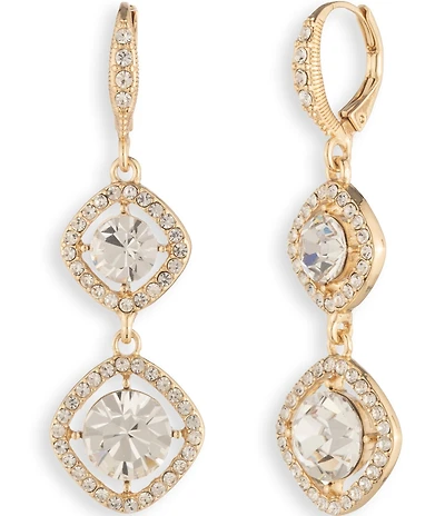 Givenchy Crystal Double Drop Earrings