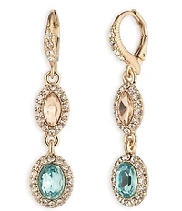 Givenchy Crystal Double Drop Earrings