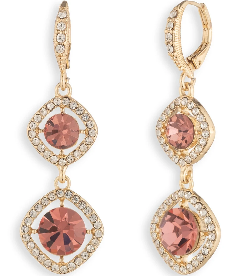 Givenchy Crystal Double Drop Earrings