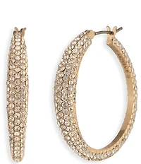 Givenchy Crystal Pave Hoop Earrings