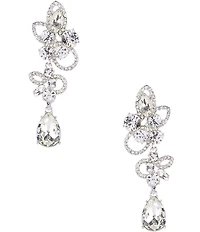 Givenchy Crystal Petal Statement Drop Earrings