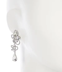 Givenchy Crystal Petal Statement Linear Earrings