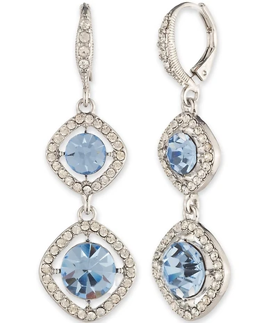 Givenchy Crystal Double Drop Earrings