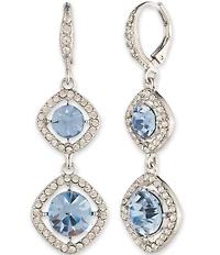 Givenchy Crystal Double Drop Earrings