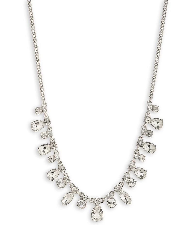 Givenchy Gold Tone Crystal Shaky Frontal Collar Necklace