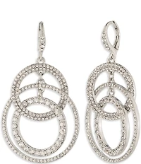 Givenchy Gold Tone Pave Orbital Earrings