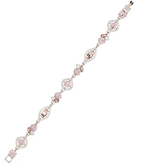 Givenchy Gold Tone Vintage Rose Crystal Flex Line Bracelet