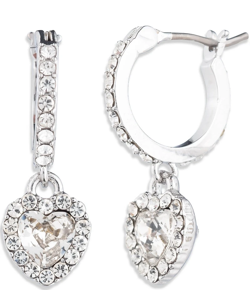 Givenchy Heart Drop Hoop Earrings