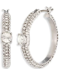 Givenchy Pave Hoop Earrings