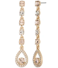 Givenchy Pave Pear Linear Earrings