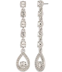 Givenchy Pave Pear Linear Earrings