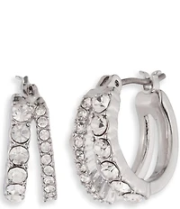 Givenchy Pave Split Hoop Earrings
