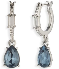 Givenchy Pear Stone Hoop Drop Earrings