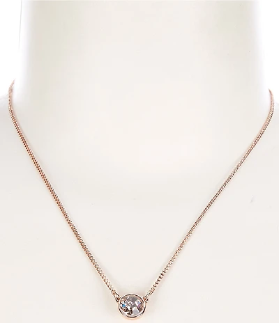 Givenchy Rose Gold Crystal Pendant Necklace