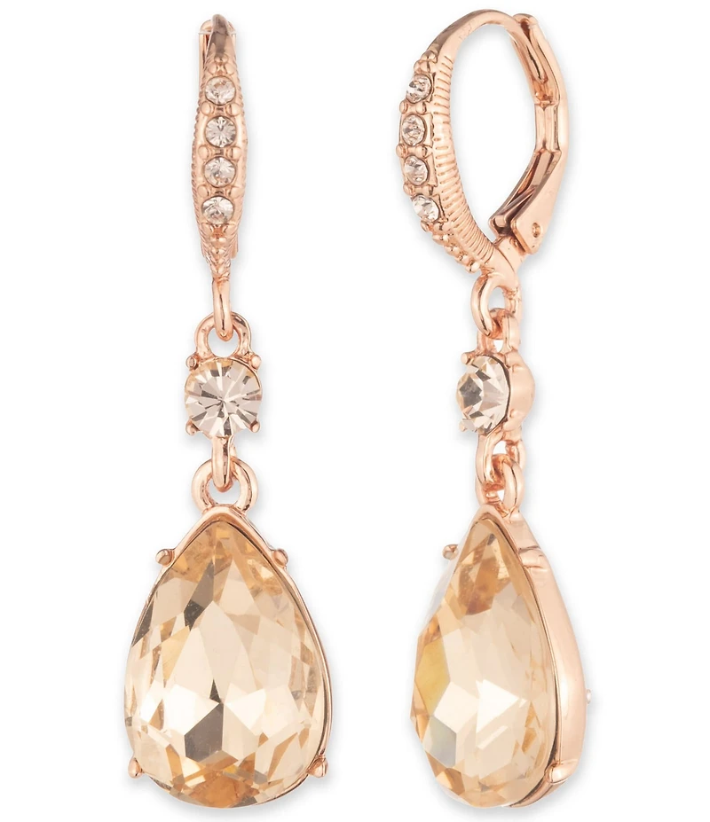 Givenchy Rose Pear Double Drop Earrings