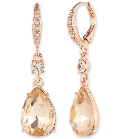 Givenchy Rose Pear Double Drop Earrings