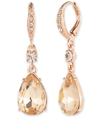Givenchy Rose Pear Double Drop Earrings