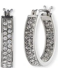 Givenchy Multi-Crystal Pave Hoop Earrings